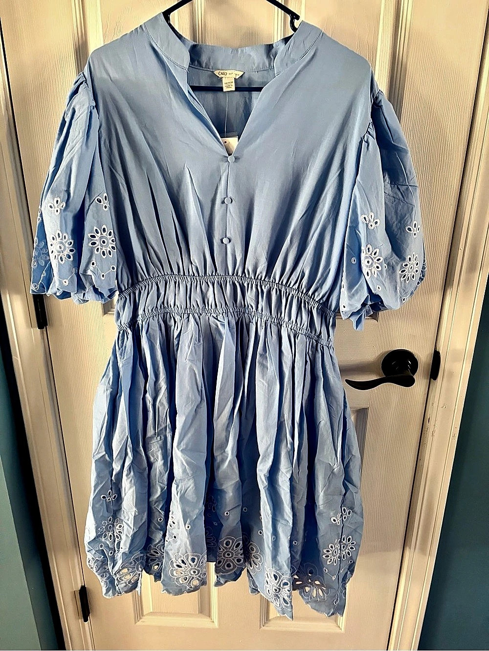 Cato Plus Dress Blue Floral Mini Dress Size 14/16W NWT